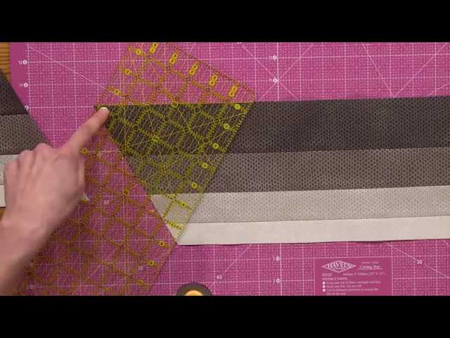 how to cut 60 degree triangle quilts with a template