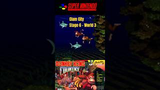 Clam City - Stage 6 - World 3 #donkeykongcountry #supernintendo  #retrogaming