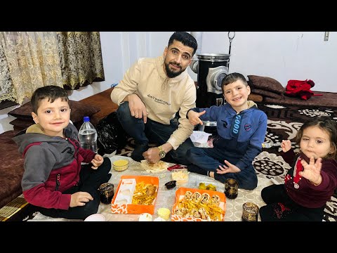 اليوم العاشر من رمضان 🌙 افطرنا  دريفلي اكل جاهز😍