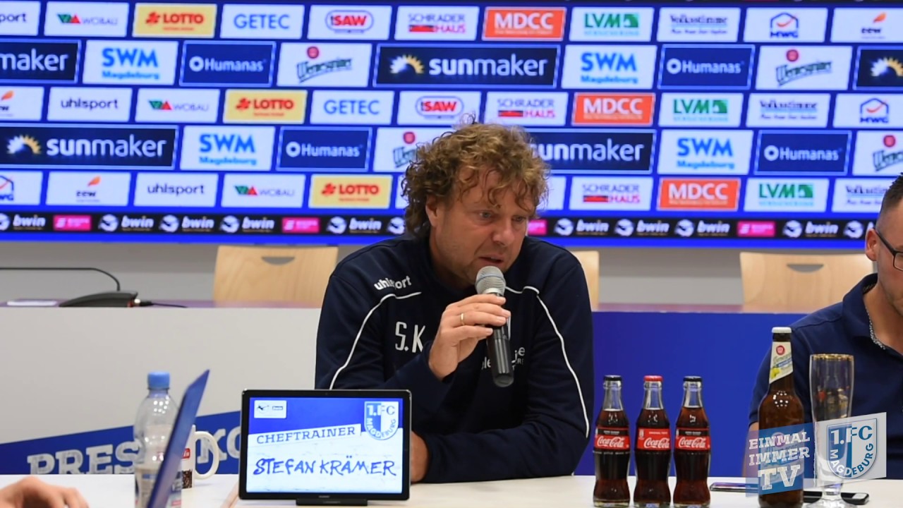 Blick auf Landespokalpartie SV Dessau 05 gegen 1. FC Magdeburg fcmb bank