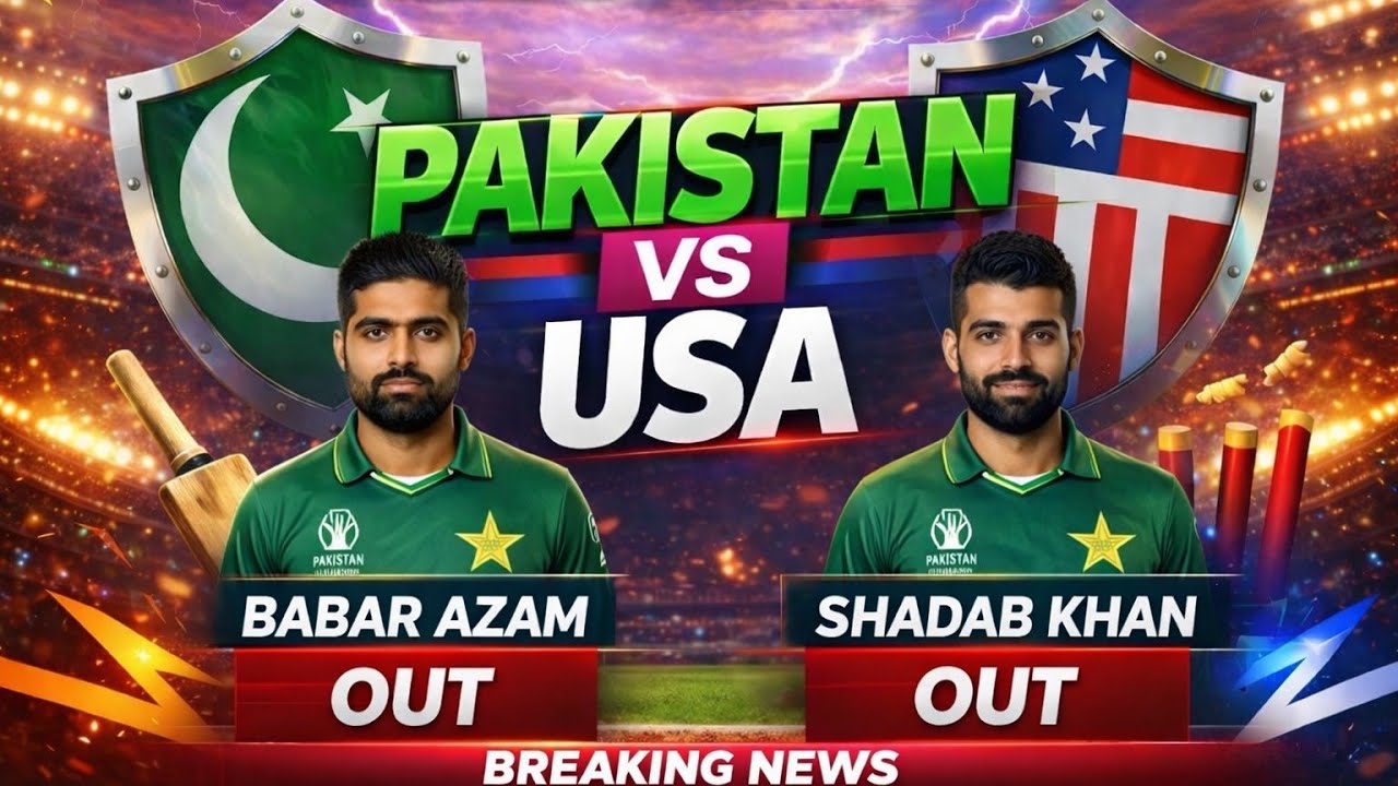 Babar Azam, Shadab Khan Not Playing Today Match|| Pak Vs USA, Live Discussion Pak Vs USA Match,