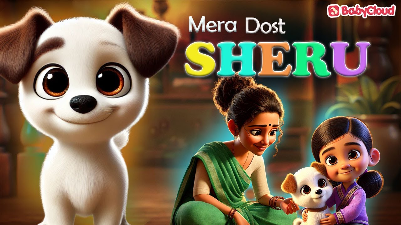 Mera Dost Sheru | Sheru the Brave Dog | BabyCloud Stories (Hindi)