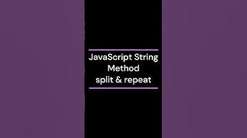 JavaScript String Method split & repeat #javascript #coding #js