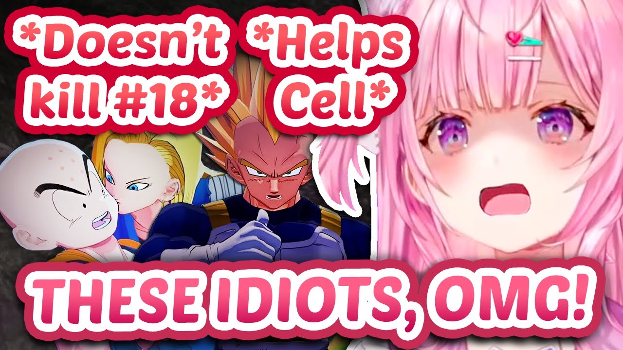 Koyori Reacts To Krillin & Vegeta Blatantly Trolling In The Cell Arc - DBZ 【ENG Sub Hololive】