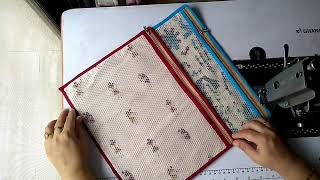DIY Document Folder, How to attach piping, Document Organizer, Net Fabric Zipper Pouch