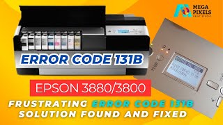 Epson Pro 3880, 3800, 3885 Printer Error Code 131B Solution Found and Fixed
