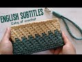 كروشيه شنطه / بورتفيه بغرزه الأسهم المائله بخيط المكرمية How to Crochet bag / 3d clutch