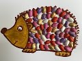 Diy pistachio shell hedgehog paper craft  leaf hedgehog paper craft  artsy mommy