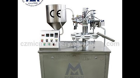 Cosmetic cream tube filling sealing machine: one minute to show how machine fill and seal