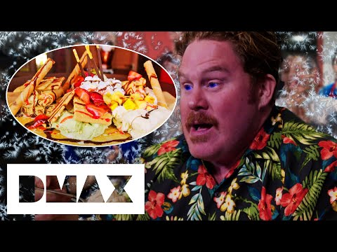 Casey V The 4-Pound Thai Rolled Ice Cream & Crêpes Challenge | Man V Food
