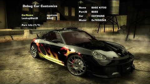 Need For Speed Most Wanted | Debug Car Customize (Extra Options Mod)