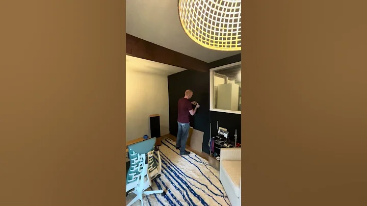 Recording Studio Install Setup with 8 of our 4” Standard Biege 2’ x 4’  All Broadband Bass Traps!