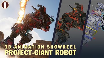 IdleAnimate: GIANT ROBOT 3D Animation / Unreal Engine 5 VFX BREAKDOWN