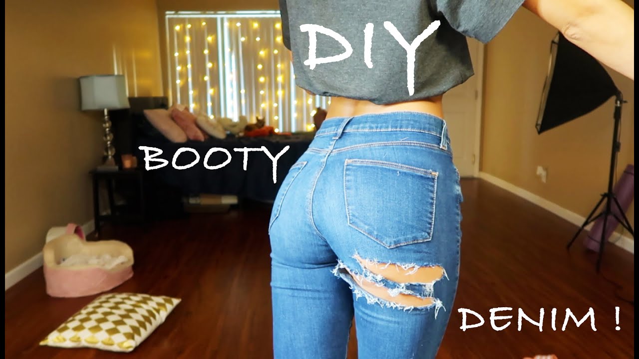 HOW TO DIY OLD JEANS INTO BADDIE JEANS!!!