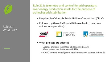 Rule 21 Smart Inverter Requirements Explained (Recorded Webinar SPW 10-9-2019)