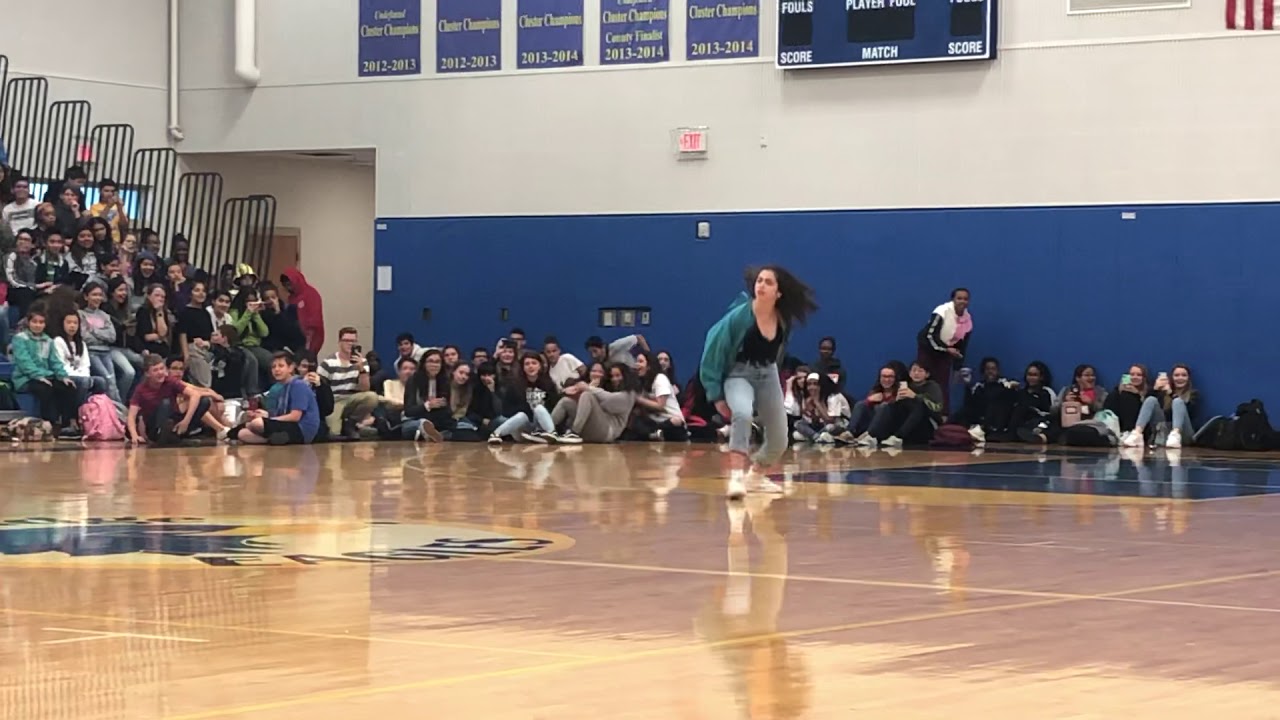 Dance battle before school at Sunridge Middle school