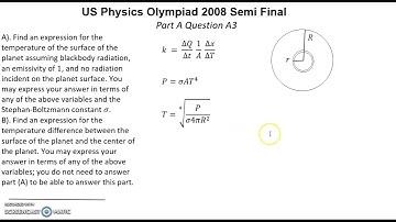 US Physics Olympiad 2008. USAPHO. Semi finals. Part A. Problem 3 of 4. Thermodynamics.