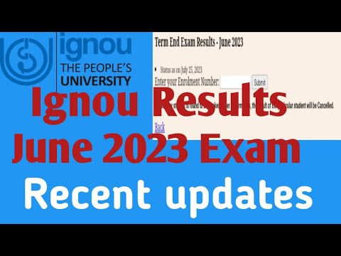 IGNOU June 2023 Term End exam Results again updated - YouTube