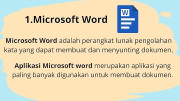 Aplikasi Pengolah Kata Microsoft Word