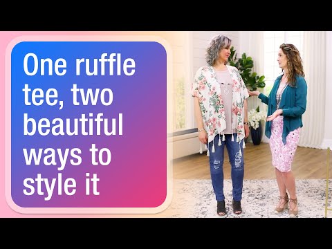 One ruffle tee, two beautiful ways to style it