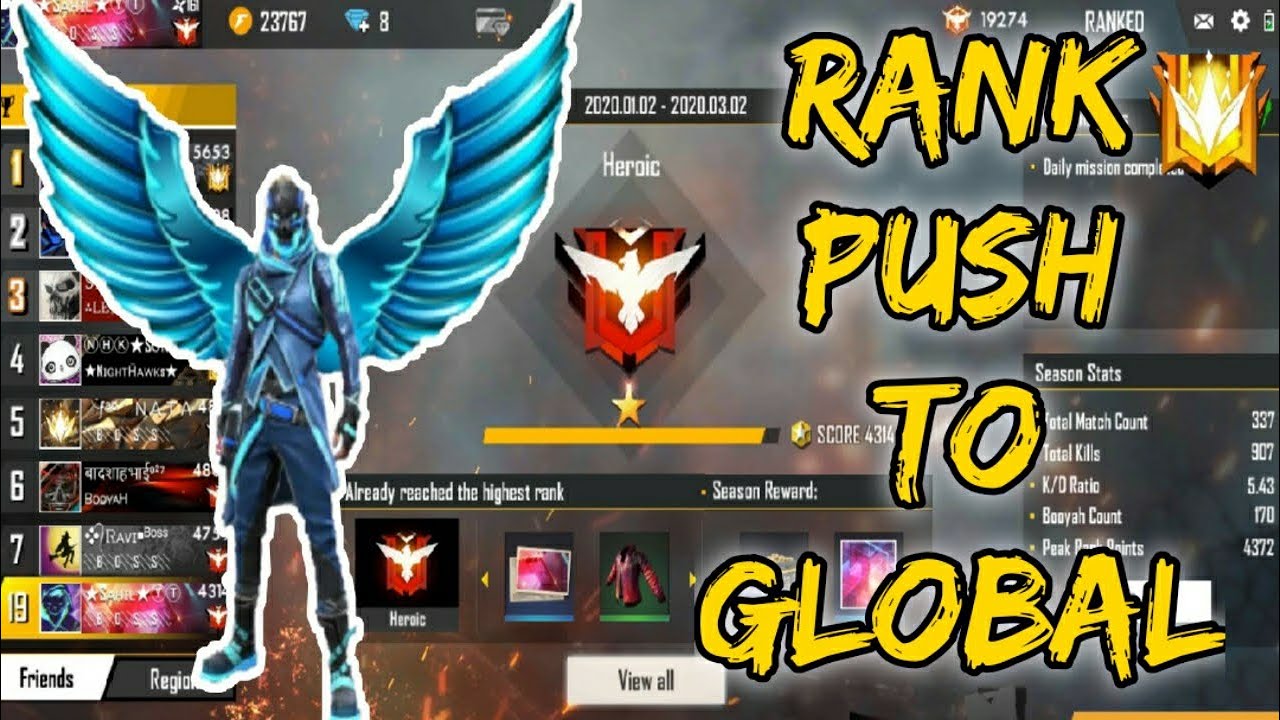 [Live🔴] Rank Push To Global || Road to 7k subscriber|| Free fire India ...