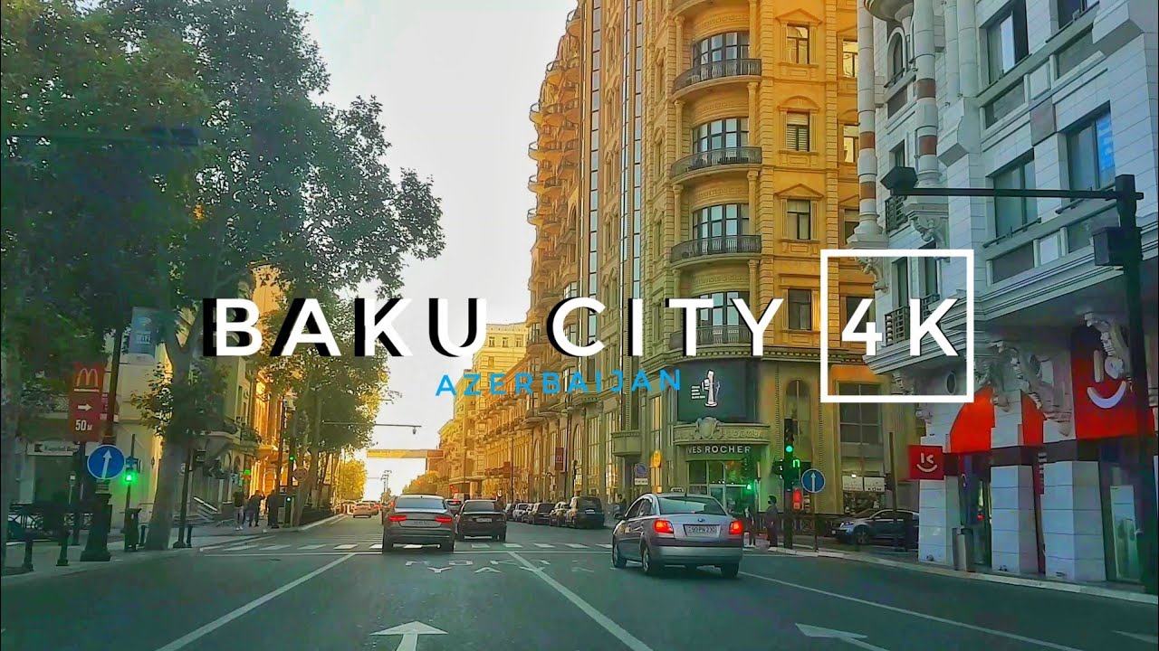 Bakı Küçələri #80 Baki Yollari, Kuceleri | Baku Driving Tour Downtown ...