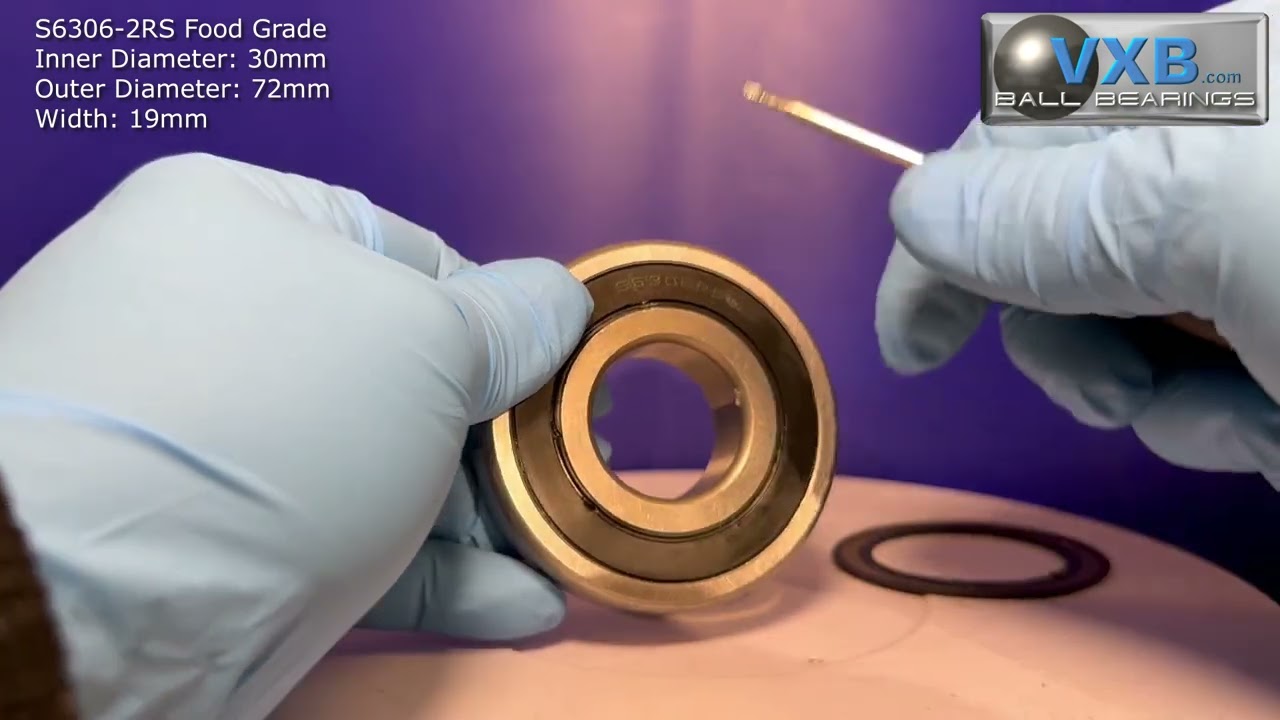 30mm inner diameter Food Grade S6306-2RS vs Self Aligning Bearing 2206 both with 30mm ID/Bore