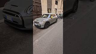 Grey Bmw Mini Cooper With Yellow Side Mirrors In Rome