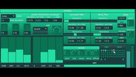 Partials Variable Spectrum Additive Synthesiser