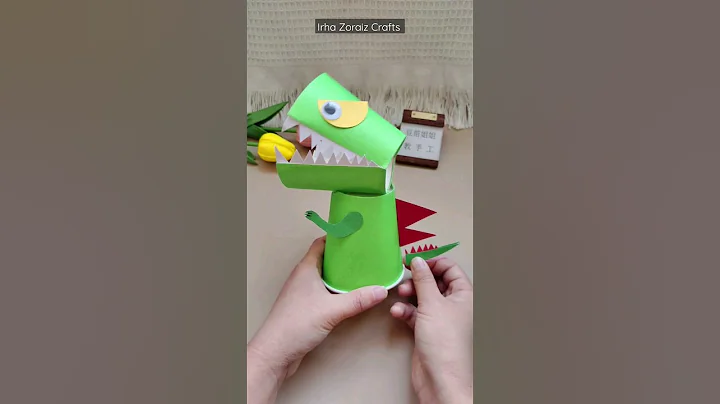 Paper cup dinosaur craft #shorts #diy