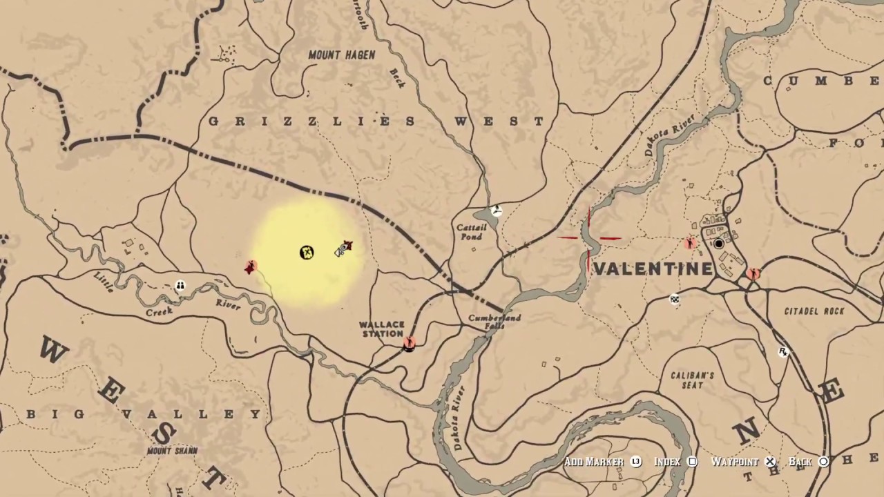 Rdr2 Online East Watson S Wallace Station And Little Creek River Treasure Location Map Rank 55 Youtube