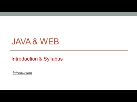 JAVA & WEB | Introduction - YouTube