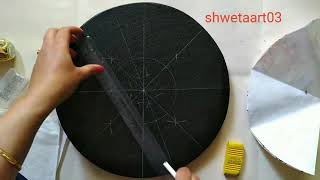 How to find center of a circle and make guidelines for mandala art by shwetaart03