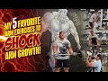 MY 5 FAVORITE ARM EXERCISES TO SHOCK ARM GROWTH!