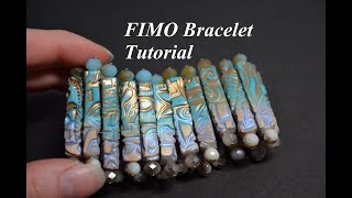 bracelet polymer clay FIMO tutorial egyptian inspired браслет из полимерной глины DIY Armband