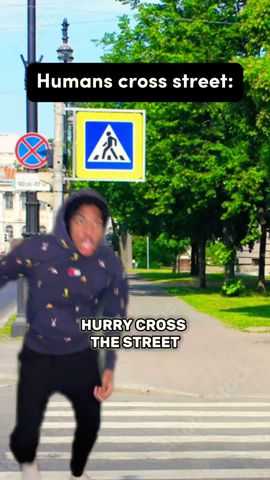 How it is for Humans Crossing Street VS Ants Crossing Street 🐜 #comedy