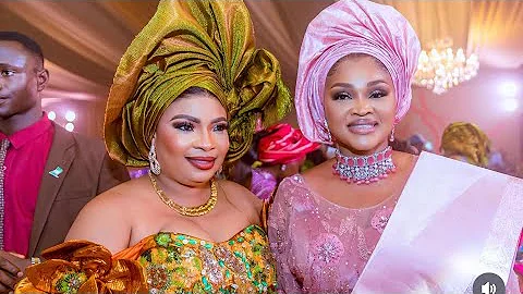 MERCY AIGBE ON THE DANCE FLOOR WITH IYABO OJO AT PRICILLA WEDDING CEREMONY