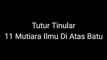 Episode 316 Tutur Tinular - 11 Mutiara Ilmu Di Atas Batu