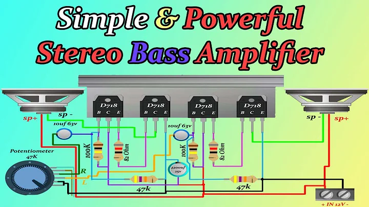 Simple & Powerful Stereo Bass Amplifier  How to Make Stereo Amplifier with D718 @ETElectricalTech
