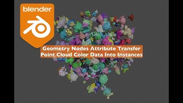 LIVENODING Geometry Nodes Attribute Transfer Point Cloud Color To Instance