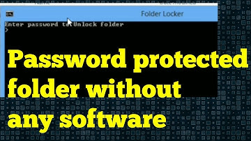 How to create password protected folder in windows 10 8 7