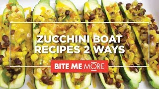 HEALTHY RECIPE  Easy Zucchini Boats 2 Ways