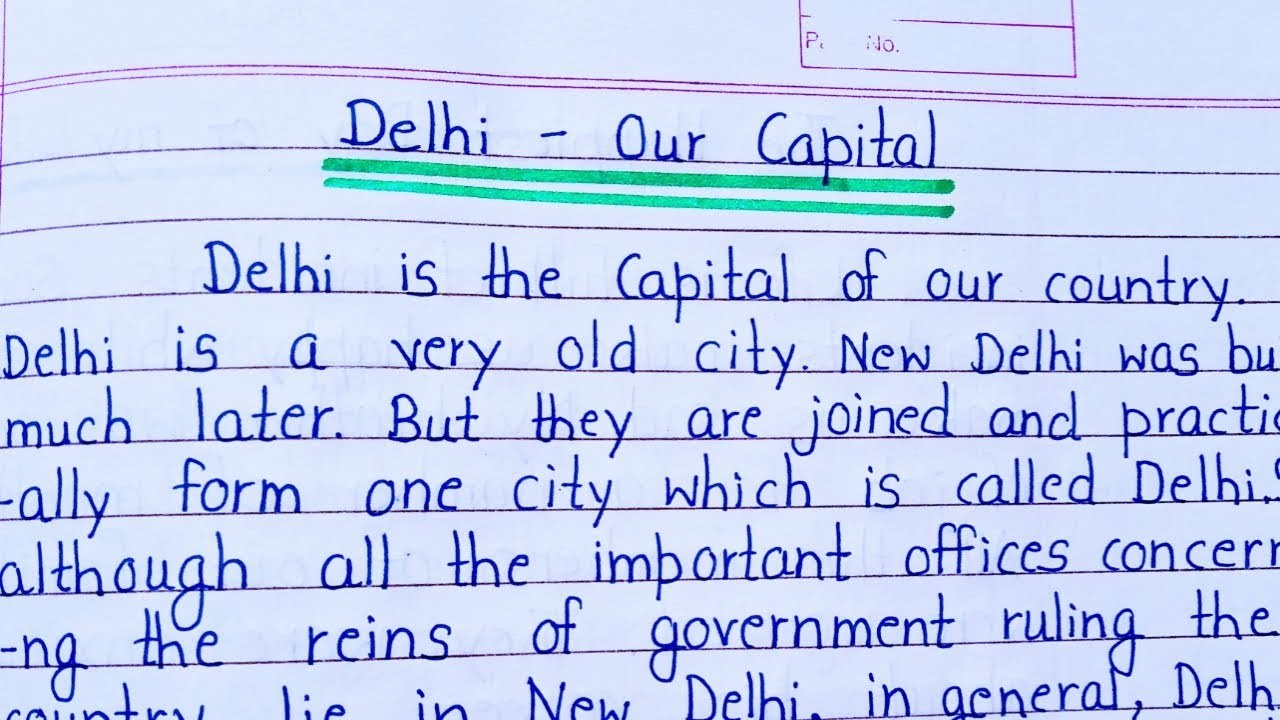 new delhi essay in english