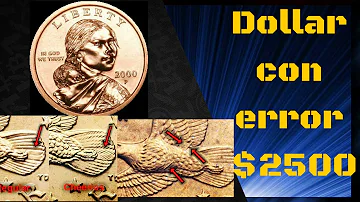 ¿Cuáles son los errores en una moneda de dólar Sacagawea de 2000 P?
