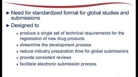 The IND in a CTD/eCTD Format