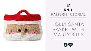 Jolly Santa Knit Basket With Marly Bird | Holiday Decor Tutorial