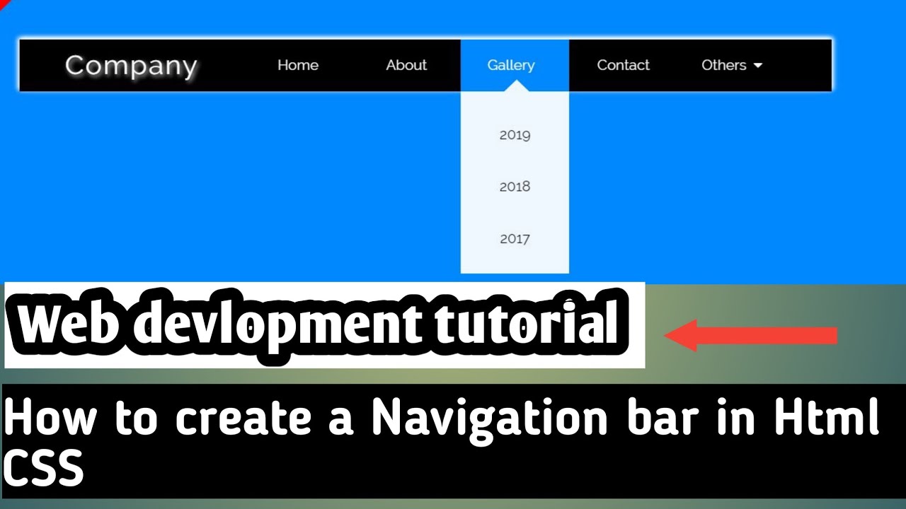 How to create a Navigation bar html css - YouTube