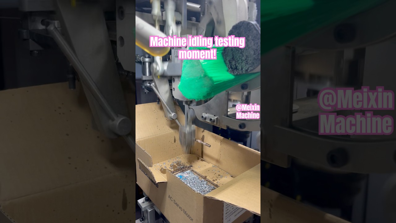 Brush machine idling moment! Wire is feeding smooth and well! 