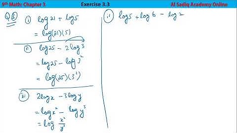 9th Class Math: Chapter 3: Logarithm: Exercise 3.3