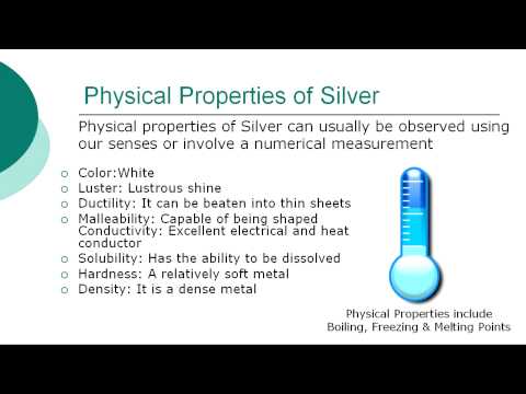 Video: Wat Is Silwer As 'n Chemiese Element